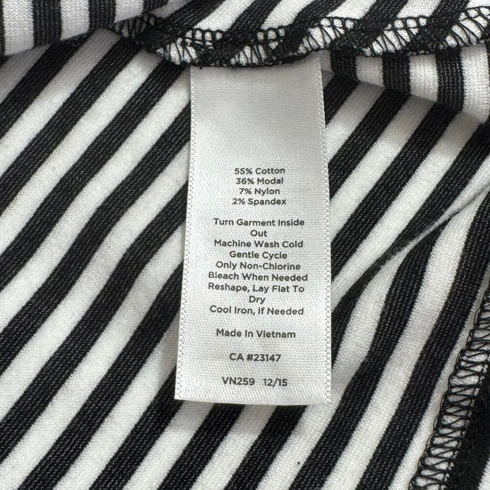 TALBOTS Women’s Size LP Black White Striped Sleeveless Workwear Office Fashion - Picture 7 of 8